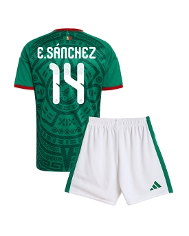 Billige Fotballdrakt Mexico Erick Sanchez #14 Replika Hjemmedraktsett Barn VM 2026 Kortermet (med bukser)